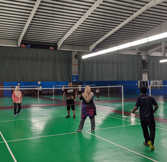 Slick badminton tournament
